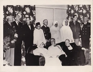 1943 President Roosevelt, Winston Churchill, dinner host to Sultan Morocco 72(2) - Picture 1 of 9