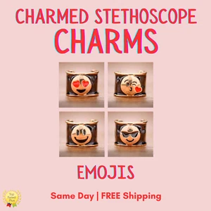 CharMED Stackable Stethoscope Bling Charms | Emojis - Picture 1 of 8