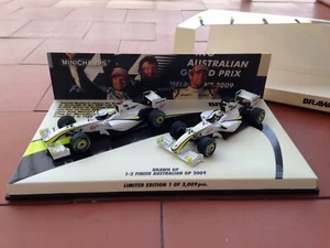 1/43 MINICHAMPS Set Brawn GP1-2 FINISH GP AUSTRALIAN J.Button/R.Barrichello 2009 - Foto 1 di 3