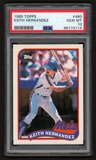 1989 TOPPS KEITH HERNANDEZ #480 NEW YORK METS HOF PSA 10 GEM MINT