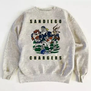 Vintage NFL San Diego Chargers L0oney Tunes Sweatshirt Retro Men Women - Picture 1 of 3