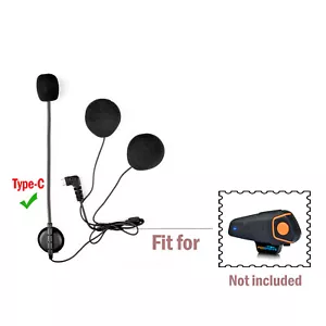 Motorrad Kopfhörer Type-C Headset mit Hartes Mikrofon für BT-S2/S3 Pro Intercom - Bild 1 von 7