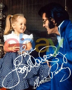 Elvis & Lisa Marie Presley Signed 8x10 Autographed Photo reprint - Picture 1 of 1