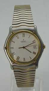 Men's Stainless & 18K Gold Wave Ebel Watch Original Stainless Bracelet 1187141 - Bild 1 von 11