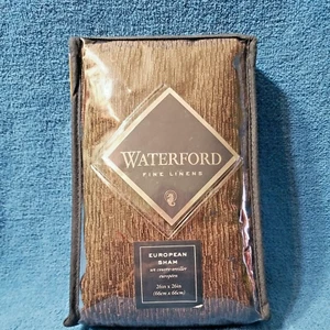 Waterford Euro Sham Glenmore Mink Dark Chocolate Brown 26x26 New Bedding Linens  - Picture 1 of 7