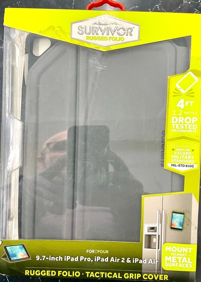 Folio resistente Griffin Survivor con cubierta de agarre táctico para iPad Air y iPad Air 2 Foto 1 de 3