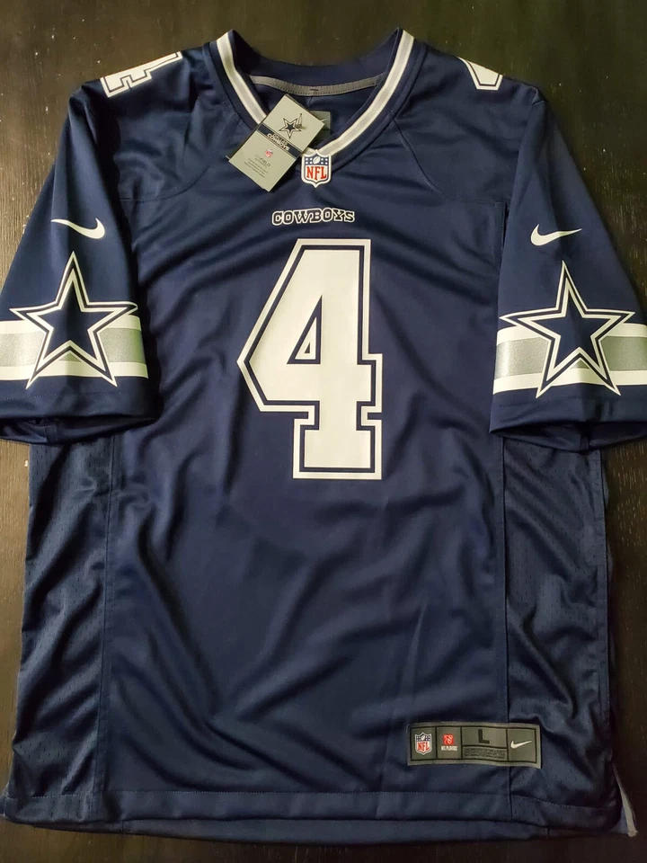 With Tags Men's Dallas Cowboys Dak Prescott #4 Nike Game Jersey Size 2XL
