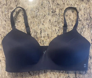 Tommy John Second Skin Lightly Lined Wireless Bra Smooth Back 36DD Black EUC - Picture 1 of 3