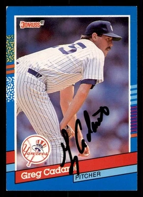 1991 Donruss Baseball #236 Greg Cadaret Signed Autograph (no COA) - Image 1 of 2