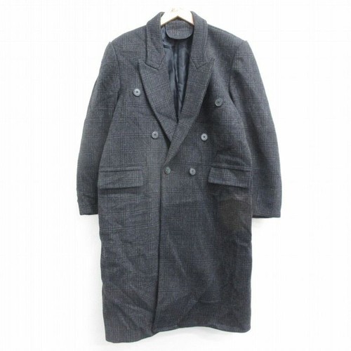 VETEMENTS L vecchi vestiti cappotto lana manica lunga uomo lunghezza nero ecc. assegno usato0