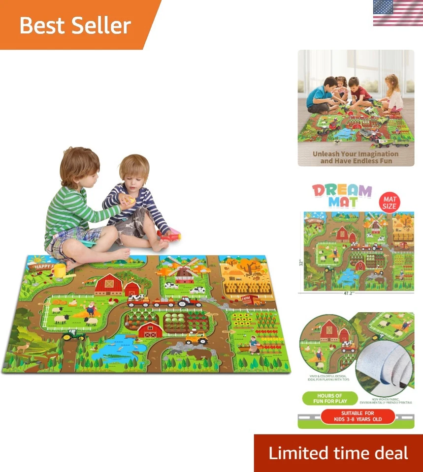 Alfombra de juego de actividad Happy Farm para niños - Alfombra de juego educativa 47,2" x 31,5" Foto 1 de 4