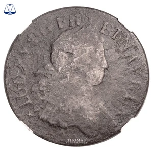 France - Louis XV - Écu aux 8L 1725 H - NGC Fine Details - Trésor du Chameau - Picture 1 of 3