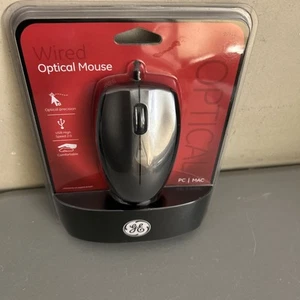 New In Package GE Wired Optical Mouse 14407 PC/MAC Comfortable USB 2.0 Both Hand - Picture 1 of 5