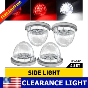 4PCS LED Watermelon Lights Indicator Side Marker Clearance Lamp Truck Trailer US - Bild 1 von 14