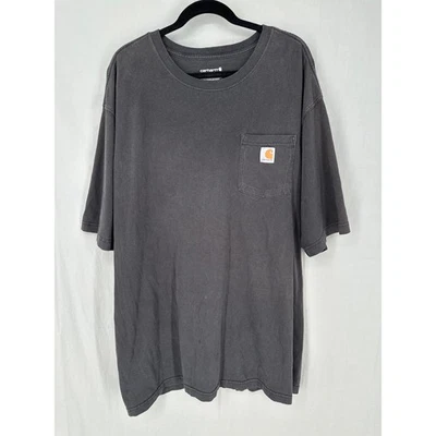 Carhartt Pocket Tee Shirt Mens 3XL Black Loose Fit Faded Graphic Short Sleeve - Image 1 of 4