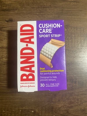 Band-Aid Brand Adhesive Bandages Cushion Care Sport Strip/Extra Wide 30 Count - Image 1 of 4