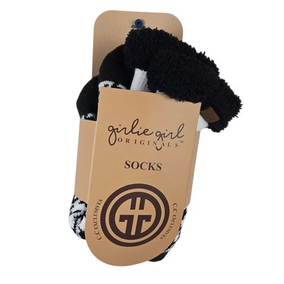 Calcetines Girlie Girl Originales Sherpa Forrados Pata de Gallo Negro Blanco Talla L Nuevos con Etiquetas Foto 1 de 4