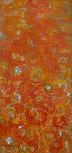 Beauford Delaney Abstract Orange Red Archival Quality Art Print 1955 - Picture 1 of 2