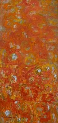 Beauford Delaney Abstract Orange Red Archival Quality Art Print 1955 - Image 1 of 2