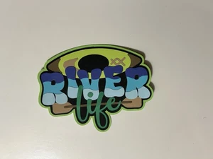 River Life Handmade Scrapbook Title Die Cut Paper Pieced Kayaking Paddle Board - Picture 1 of 3