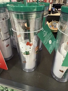 STARBUCKS HELLO KITTY 24 OZ PLASTIC TUMBLER NEW - Picture 1 of 1
