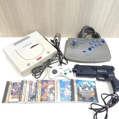 Sega Saturn Console with 5 games Virtua Stick &Gun controller US DUTY PAID W117 - Image 1 of 4