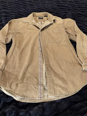 Indigo Palms Men’s Button Up - Camel Corduroy - 100% Cotton — Large - Image 1 of 4