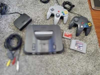 Fun!  N64 Nintendo 64 w 2 Controller + Top Gear + Memory Expansion + Memory Card - Image 1 of 4