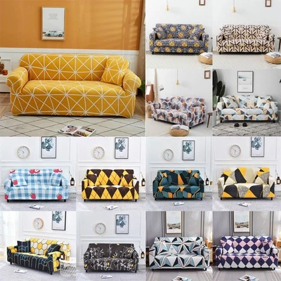 Luxurious Elastic Sofa Cover Non-slip Stretch Slipcover With Floral Leaves - Image 1 of 4