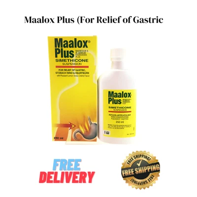 Suspensión Maalox Plus SIMETHICONE 250 ml para viento gástrico, acidez estomacal y estómago Foto 1 de 3
