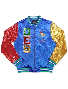 ORDER OF EASTERN STAR LETTERMAN JACKET OES SEQUIN LETTERMAN JACKET - Picture 1 of 2