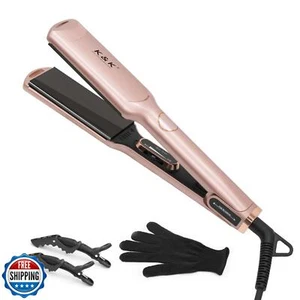 Plancha de pelo KandK 1 3/4 pulgadas plancha con electroplata titanio Adjus - Imagen 1 de 5