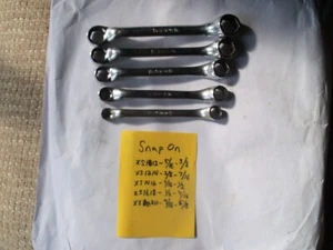 Snap On 6pt SAE Short/Off Double Box Wrench Set XS1820s 1618S 1416S 1214S 1012S - Bild 1 von 7