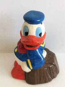 Vintage ITC Walt Disney Productions Donald Duck auf Baumstumpf 3,5" Figur - Bild 1 von 8