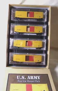 Micro Trains U.S. Army 4 Piece Box Car Set w/ Loads 29435 - 29443 / N Scale /NIB - Picture 1 of 2