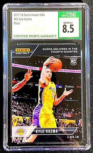 2017 PANINI INSTANT #82 BLACK 1/1 KYLE KUZMA ONE OF ONE ROOKIE CSG 8.5 G2391