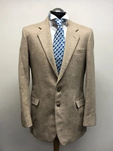 ST. MICHAEL VINTAGE TWEED ANZUG JACKE/BLAZER REINE WOLLE IN BEIGE 42L NEU OHNE ETIKETT - Bild 1 von 7