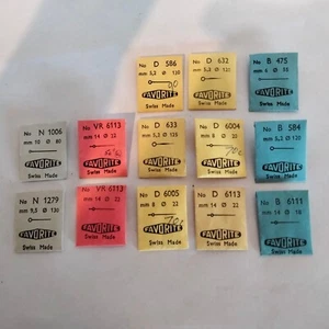 Favorite Swiss Made Watch Hands x 13 Packs Various Sizes/Colors + Tube - Picture 1 of 17