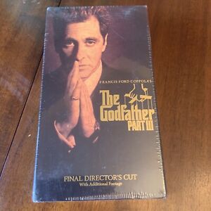 THE GODFATHER PART III 3 VHS 1990 Final Director's Cut 2 Tape Set vtg NEW SEALED