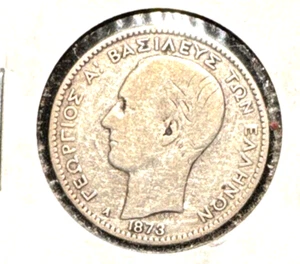 Greece 1873 A drachma KM 38 F - Picture 1 of 2