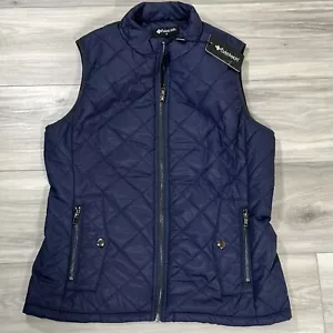 Fuinloth Vest Women's Small Blue Sleeveless Full Zip New - Picture 1 of 8