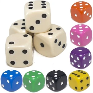 14mm Spot Dice (Select Colour) // D6 6 Sided Wargame Educational Maths Games TDL - Picture 1 of 59