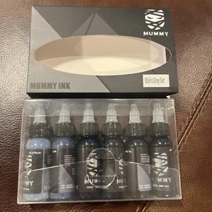 Mummy USA Custom Osiris Grey Tattoo Ink Set. 6 X 1 Oz, Exp: 6/2029. - Picture 1 of 2