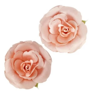 3 inch Coral / Peach Roses - Darice Floral Embellishment #30062077 - Picture 1 of 2