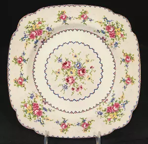 PIATTO DA CENA ROYAL ALBERT PETIT POINT QUADRATO 9 5/8" INGHILLANDA - Foto 1 di 3