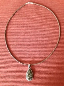 Petersite  gem mounted in sterling silver pendant - Picture 1 of 4