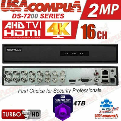 HIKVISION Original 16 Ch DVR DS-7216HGHI-K1 ( HARD DRIVE OPTIONAL) HD 1080P TurboHD