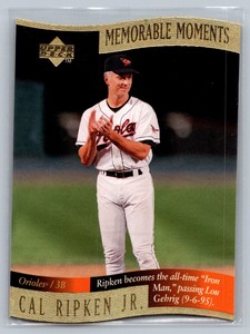 1997 Collector's Choice Memorable Moments #3 Cal Ripken Jr. Baltimore Orioles