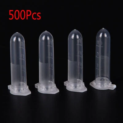 500pcs 2ml Micro Centrifuge Tube Vial Clear Plastic Vials Container Snap Cap - Image 1 of 4