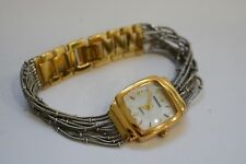 PREOWNED Vintage Gold+Silver Chain Band Womens Persona Watch Excellent Condition